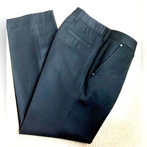 mens BOSS Gray flat FRONT dress PANTS 100% Virgin WOOL Downey TROUSERS 32x30 EUC